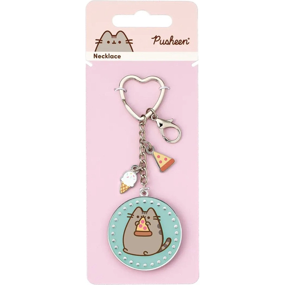 The Carat Shop – pusheen pizza sleutelhanger met mini ‑ bedels – zilverkleurig
