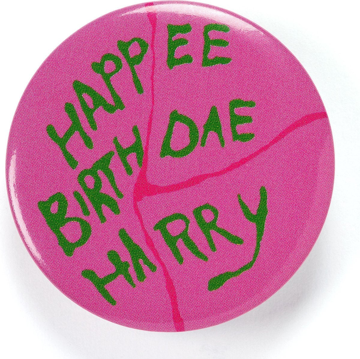 The Carat Shop – happee birthdae harry cake button badge