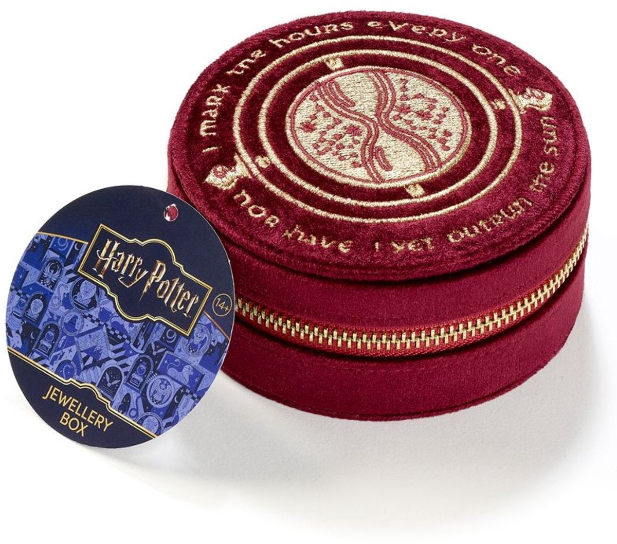 The Carat Shop – Harry Potter time turner – fluwelen juwelendoos – bordeau