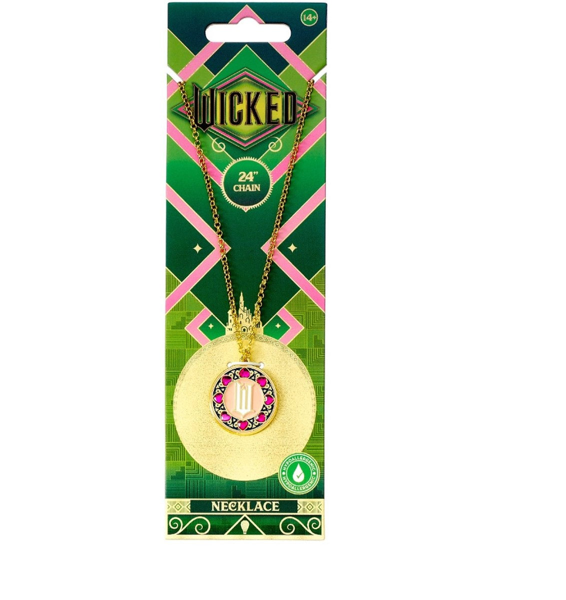 The Carat Shop – wicked 'w' logo met kristallen rand ketting