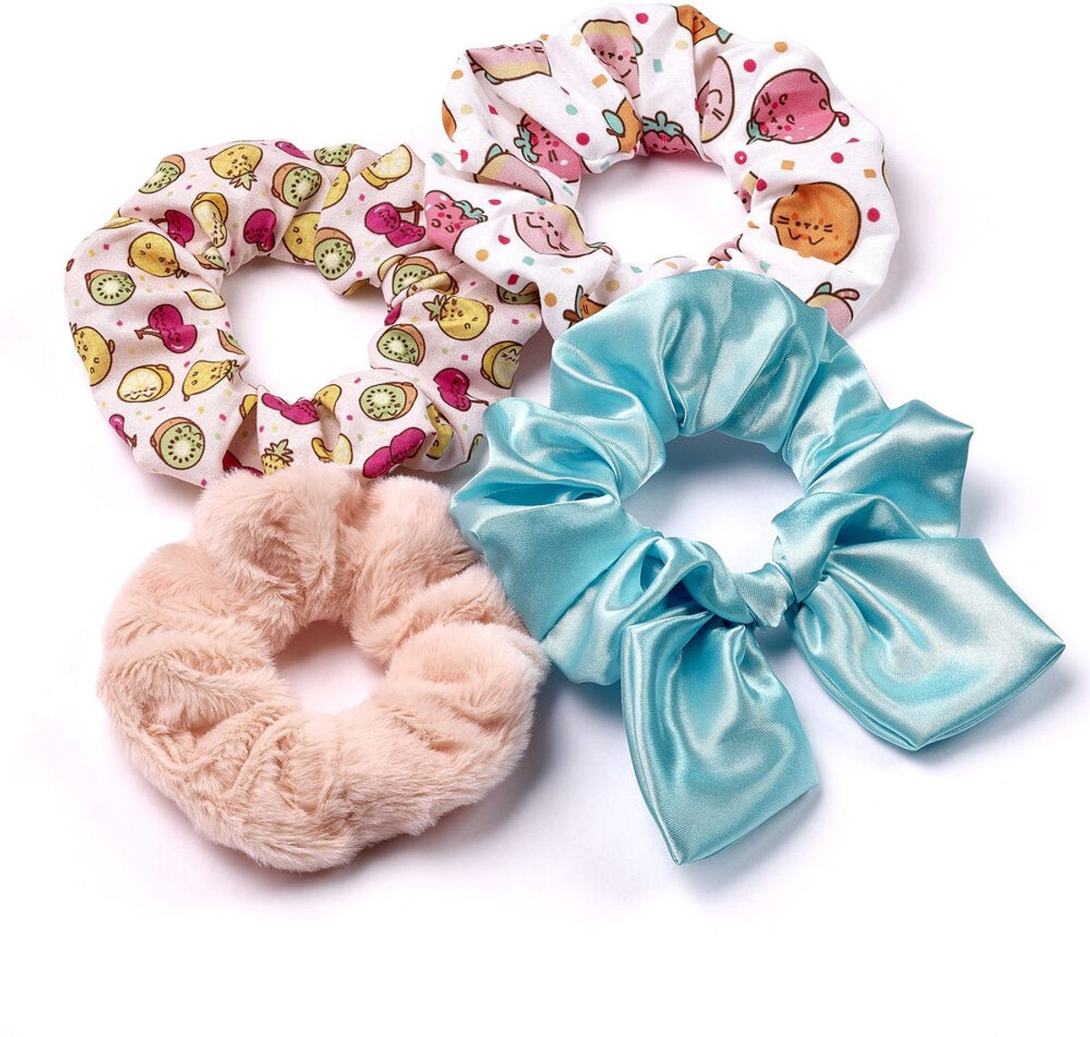 The Carat Shop – nijntje fruitige scrunchie set – haarelastiekjes – 4 stuks