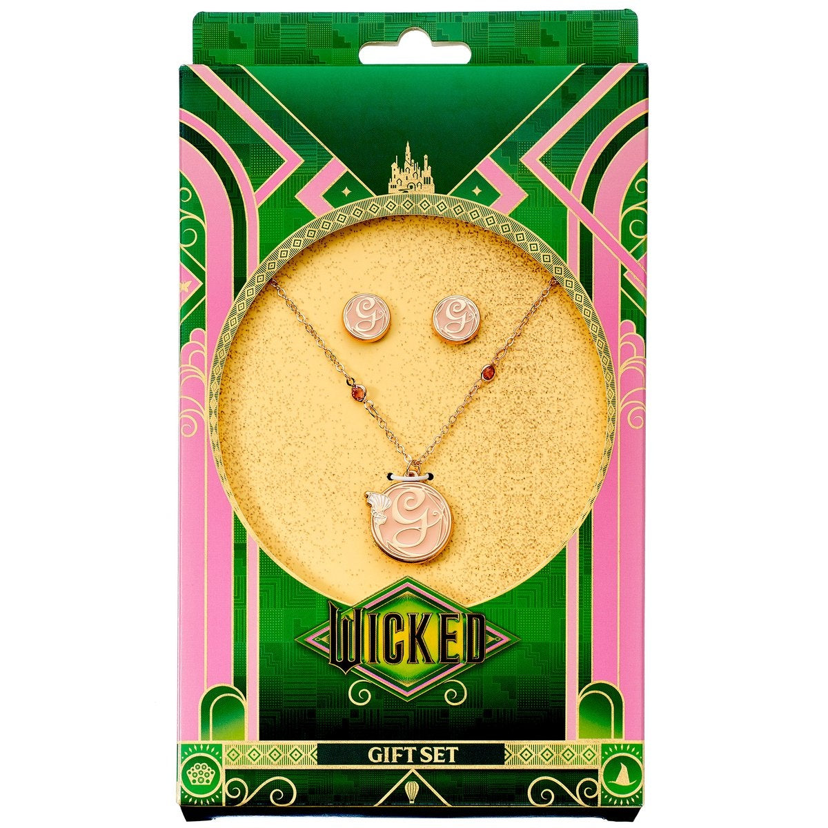 The Carat Shop – wicked glinda halsketting en oorbellen geschenkset