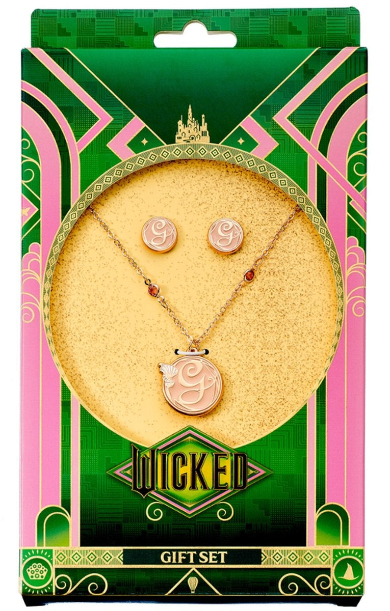 The Carat Shop – wicked glinda halsketting en oorbellen geschenkset