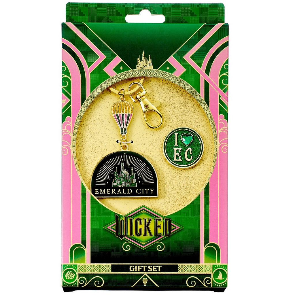 The Carat Shop – wicked emerald city hete luchtballon sleutelhanger & speld cadeauset