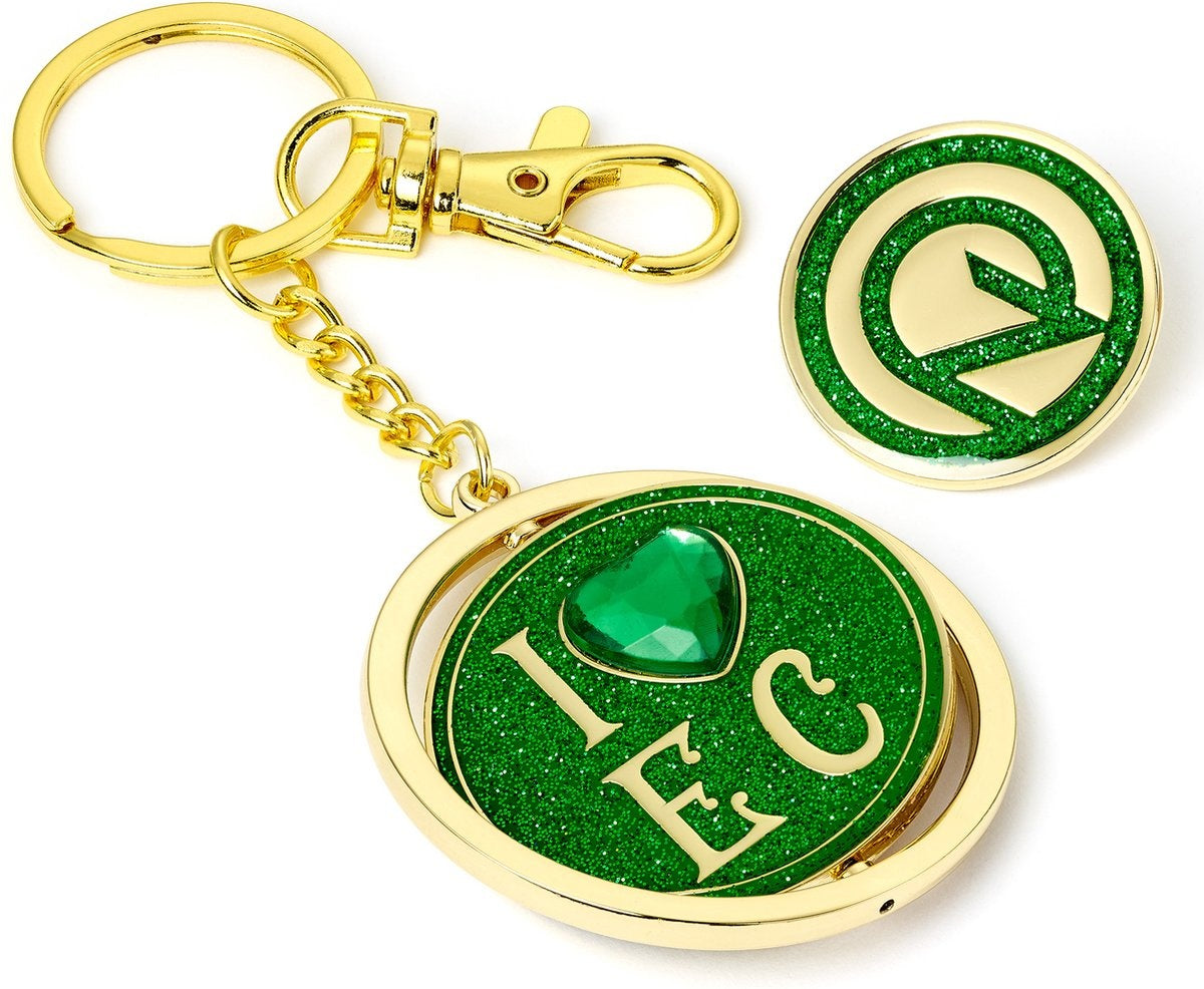 The Carat Shop – wicked ik hou van emerald city sleutelhanger & oz logo pin insigne gift set