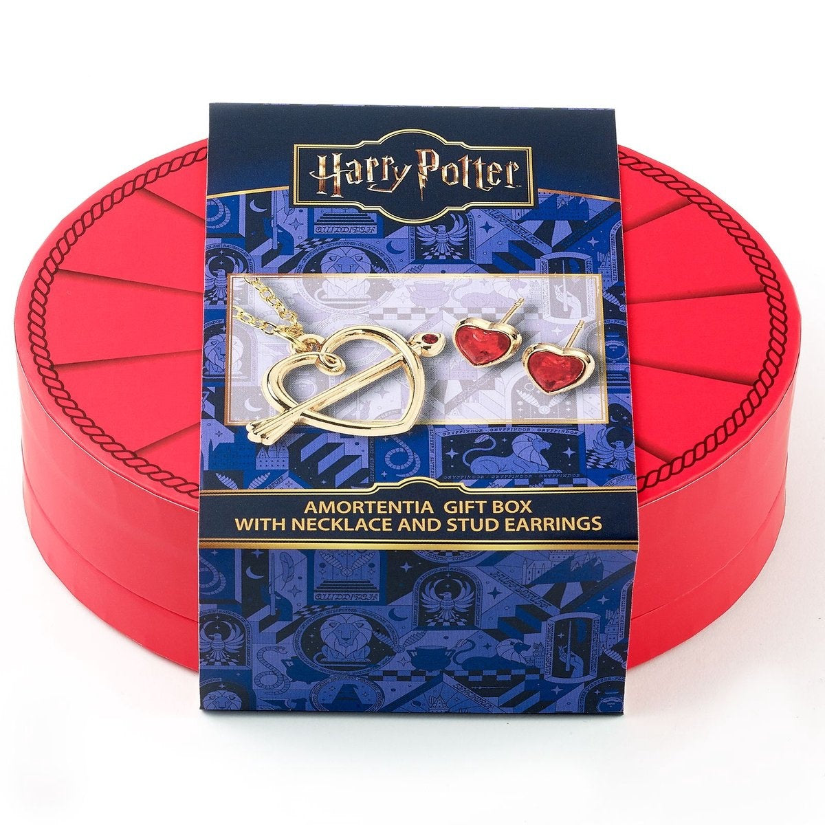 The Carat Shop – Harry Potter – cadeauset hartvormige ketting met cupido ‑ pijl en oorstekers