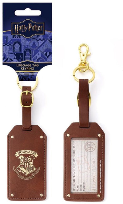 The Carat Shop – Harry Potter bagagelabel en sleutelhanger – hogwarts wapen – bruin