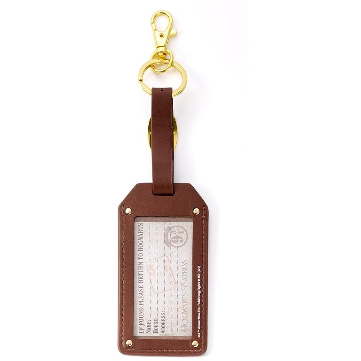 The Carat Shop – Harry Potter bagagelabel en sleutelhanger – hogwarts wapen – bruin