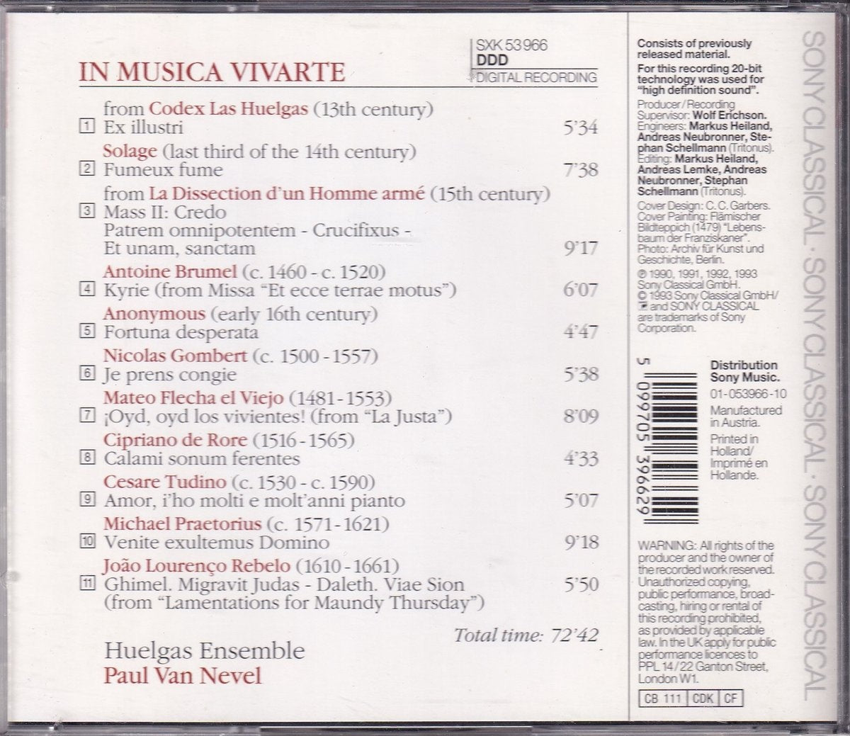In musica vivarte: musical selections – CD