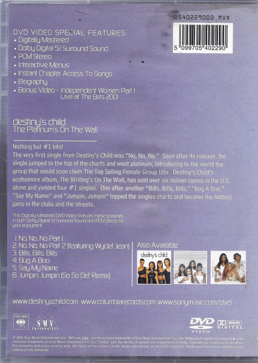 Destiny's child – the platinum is on the wall – DVD