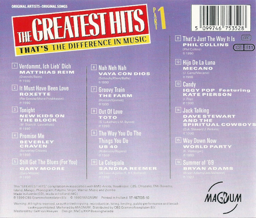 Greatest hits part 1 – CD