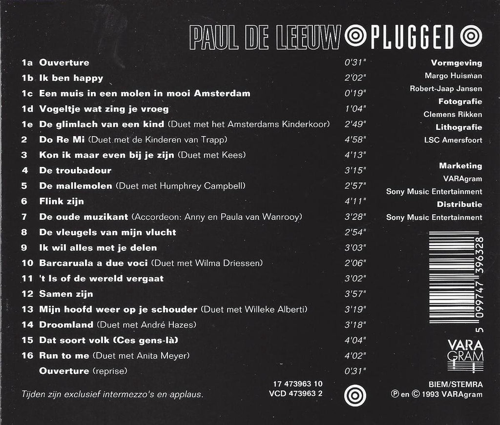 Paul de leeuw – plugged – CD