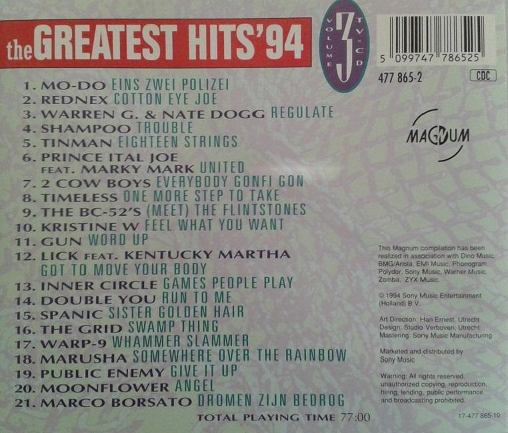 The greatest hits '94 vol. 3 – CD