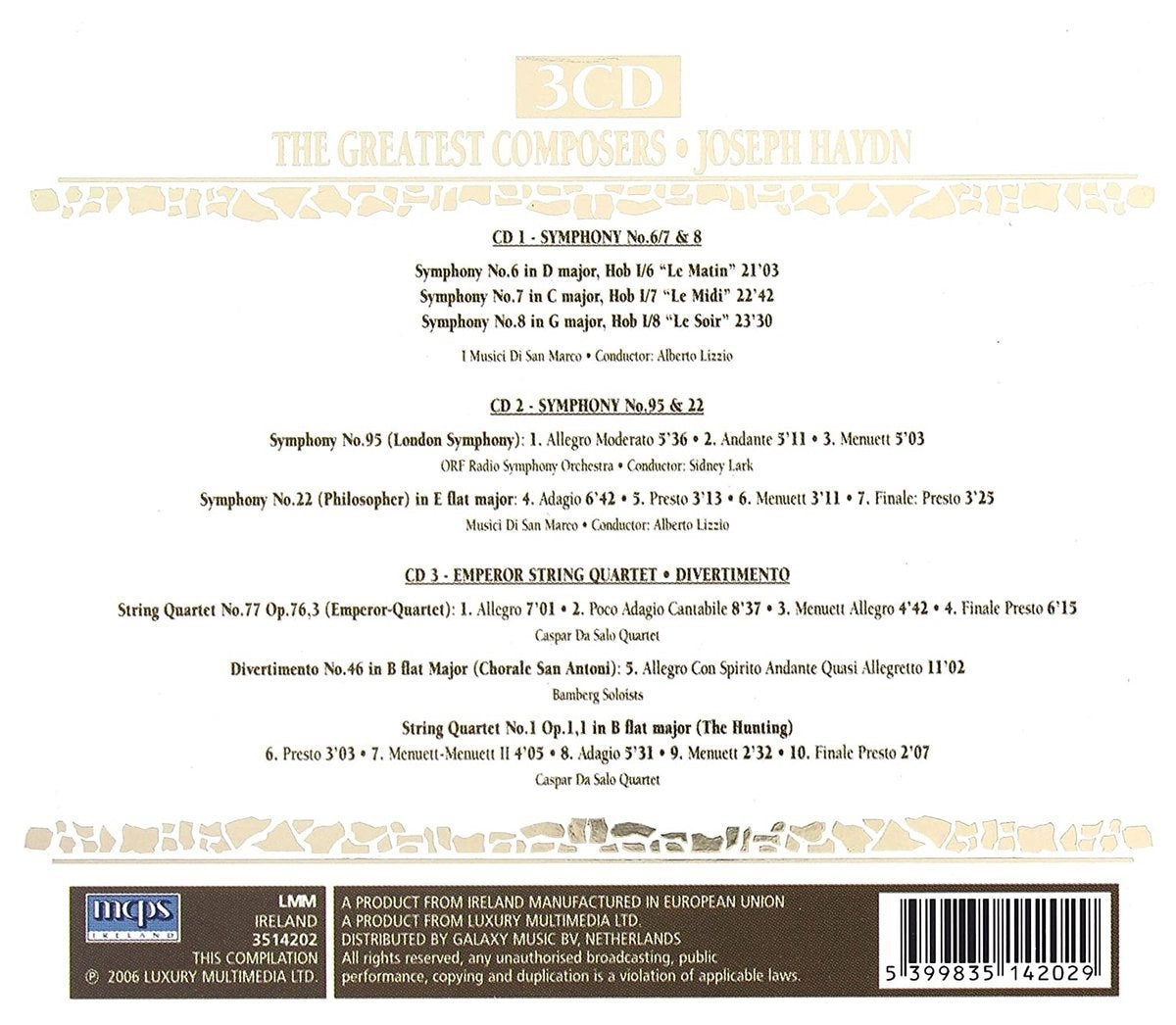 Joseph haydn – the greatest composers – CD