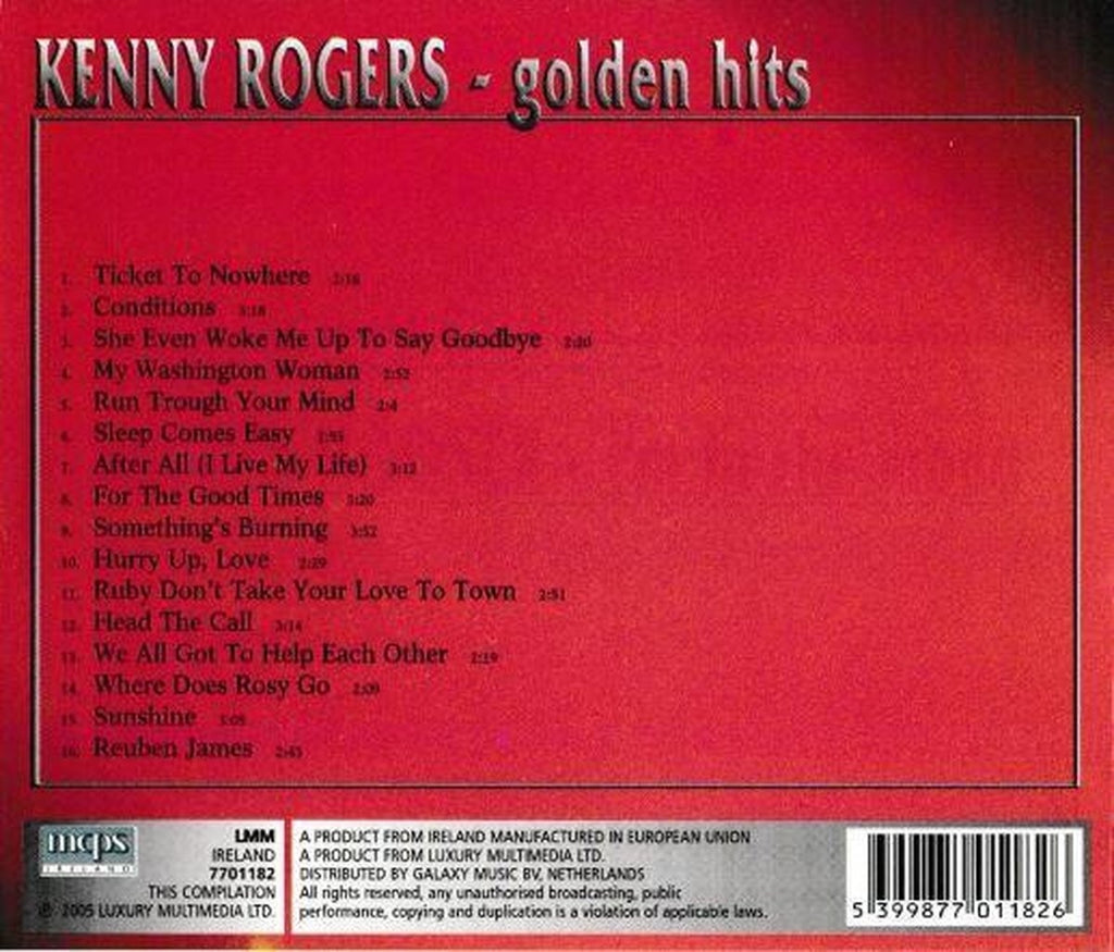 Kenny rogers – golden hits – CD