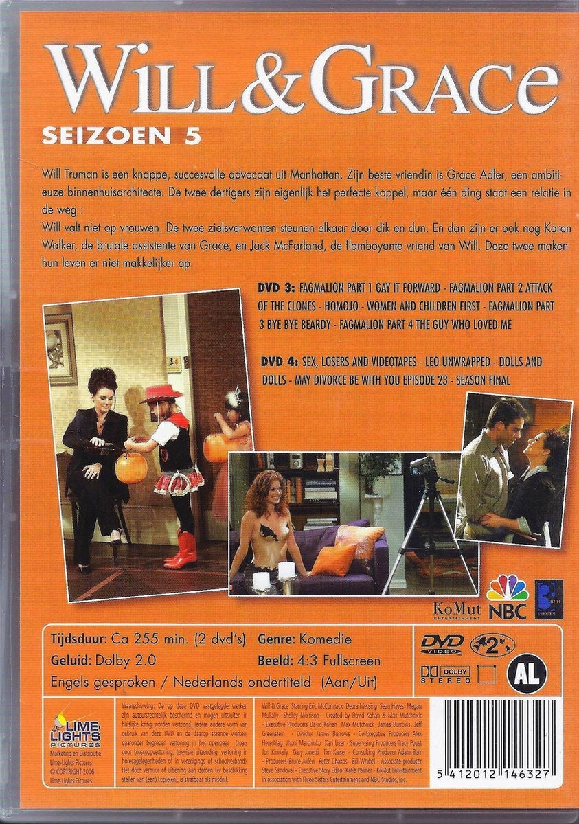 Will & grace tv-serie seizoen 5 afleveringen 13 t/m 24 2-disc editie nl ondertiteld – DVD