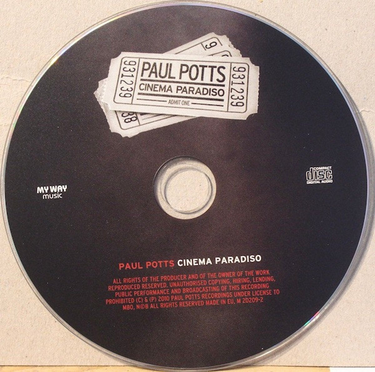 Paul potts – cinema paradiso (CD)