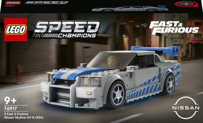 Lego 76917 speed champions 2 fast 2 furious nissan skyline gt-r (r34) raceauto speelgoed