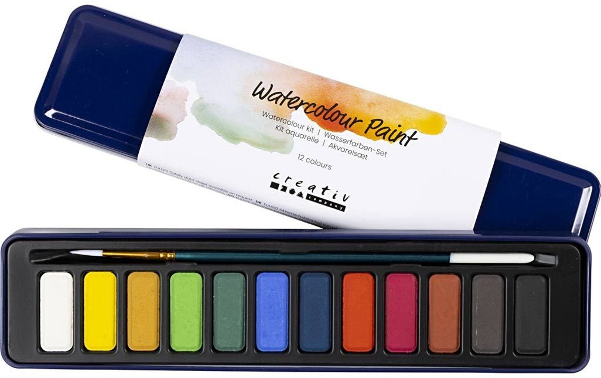 Creotime aquarelverf set, 12 assorti