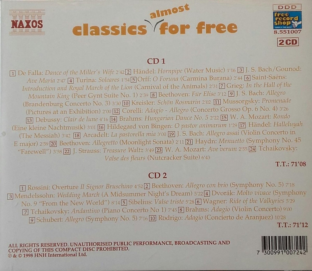 Classics almost for free naxos – CD