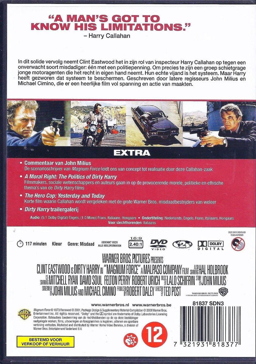 Dirty harry: magnum force (deluxe edition) – DVD