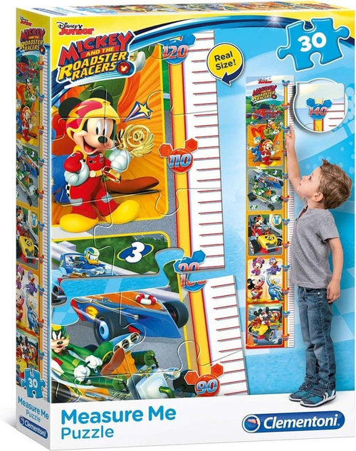 Clementoni puzzel meetlat mickey roadster racers 30 stukjes