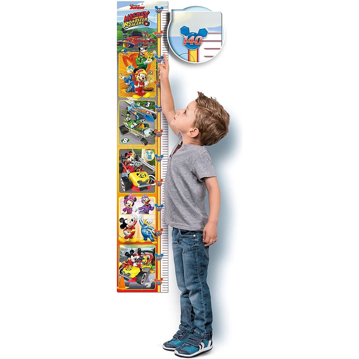 Clementoni puzzel meetlat mickey roadster racers 30 stukjes