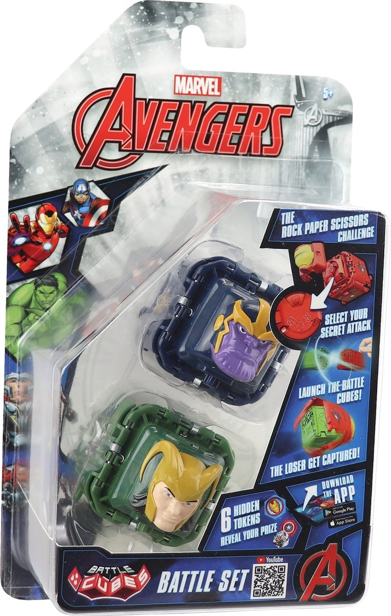 Marvel avengers battle cubes – thanos vs loki 2 pack – speelfiguur – battle set