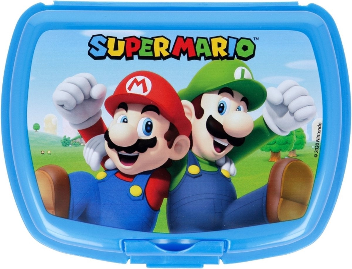 Mario brooddoos – blauw