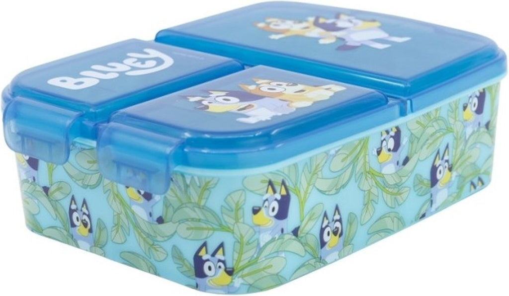 Bluey broodtrommel met 3 vakken