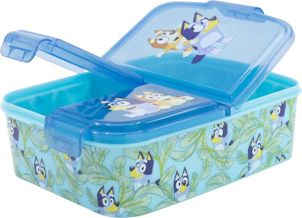 Bluey broodtrommel met 3 vakken