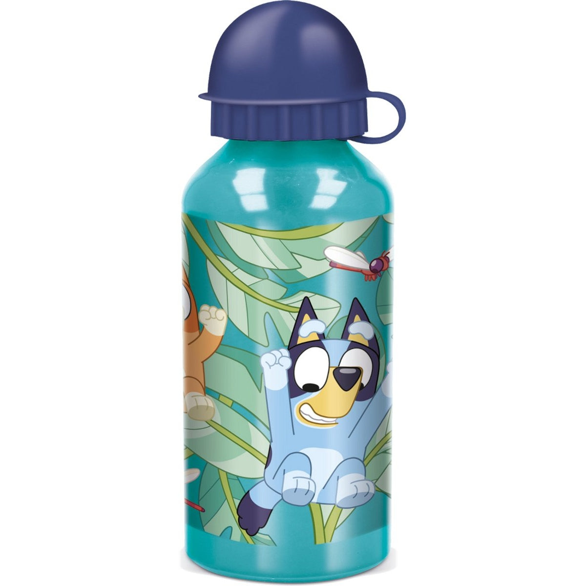 Bluey aluminium drinkfles – 400 ml – lichtgewicht – lekvrije schroefdop – drinkfles voor kinderen – groen/donkerblauw