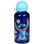 Disney's stitch aluminium drinkfles – 400 ml – lichtgewicht – lekvrije schroefdop – drinkfles voor kinderen – donkerblauw/lichtblauw