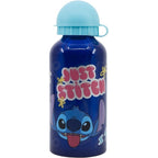 Disney's stitch aluminium drinkfles – 400 ml – lichtgewicht – lekvrije schroefdop – drinkfles voor kinderen – donkerblauw/lichtblauw
