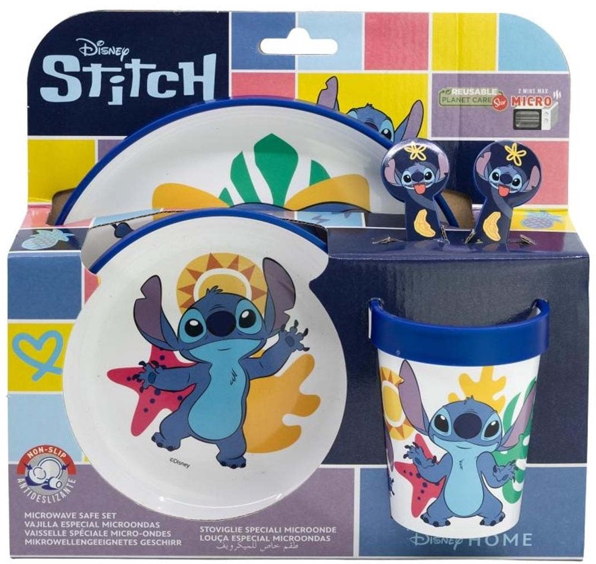 Disney – lilo & stitch – kinderservies – servies – ontbijtset – 5-delig – kunststof