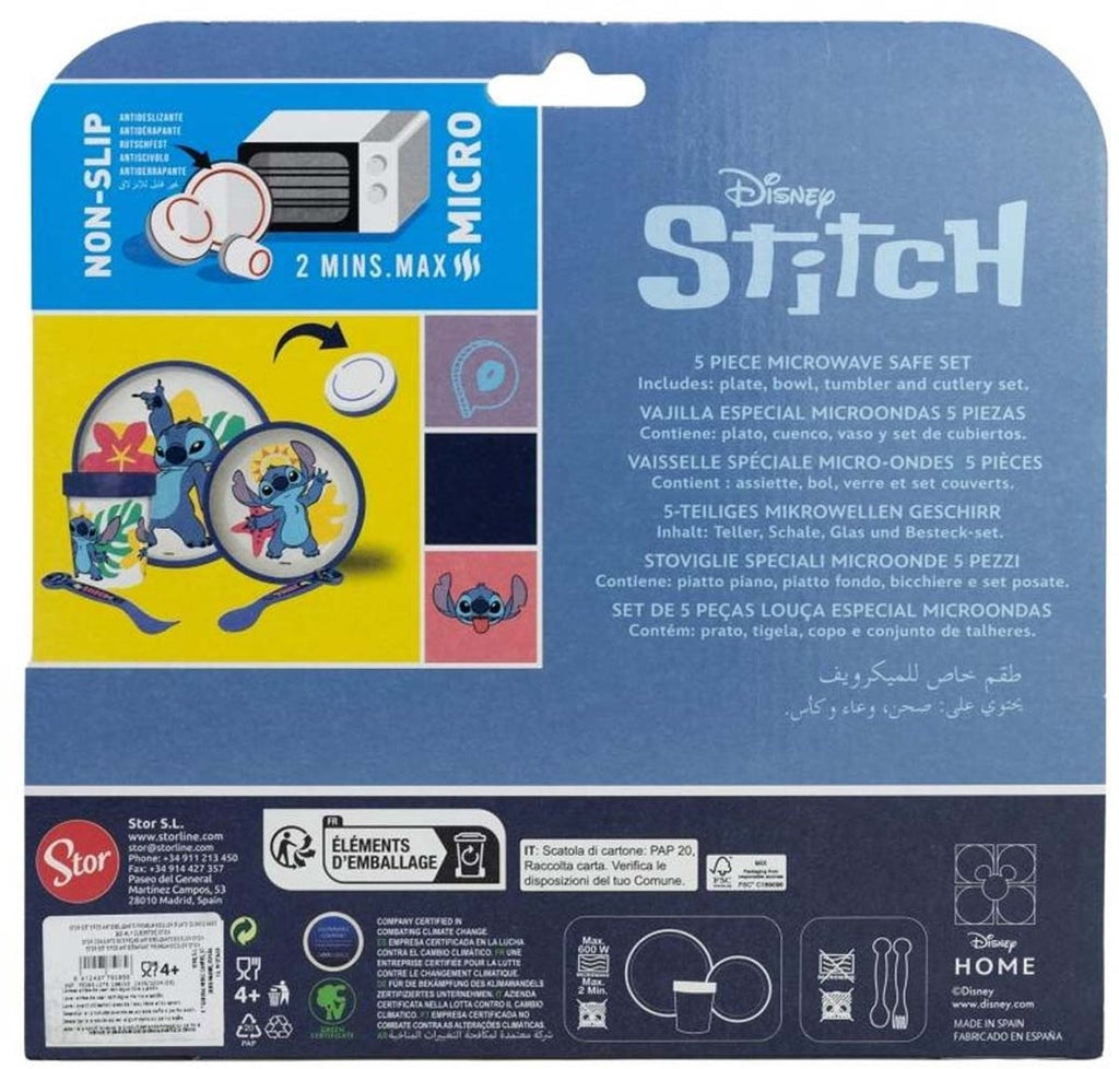 Disney – lilo & stitch – kinderservies – servies – ontbijtset – 5-delig – kunststof