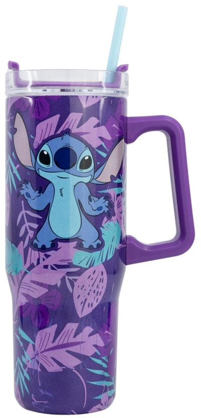 Stor roestvrij staal stitch xl thermo mok 940ml paars kinderen
