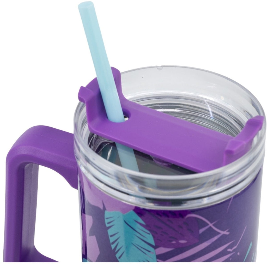 Stor roestvrij staal stitch xl thermo mok 940ml paars kinderen