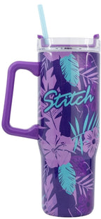Stor roestvrij staal stitch xl thermo mok 940ml paars kinderen