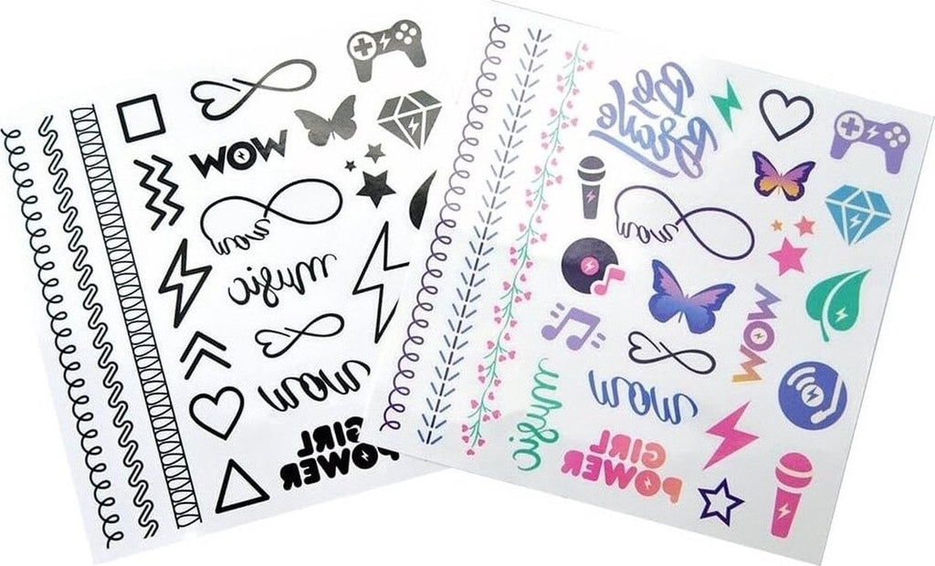 Wow generation tattoo set voor meisjes- 50 tattoos in kleur en zwart- wit