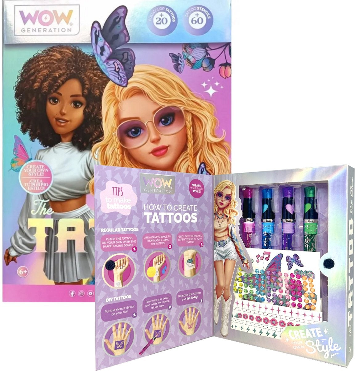 Wow generation tatoeagesetdoos transparant
