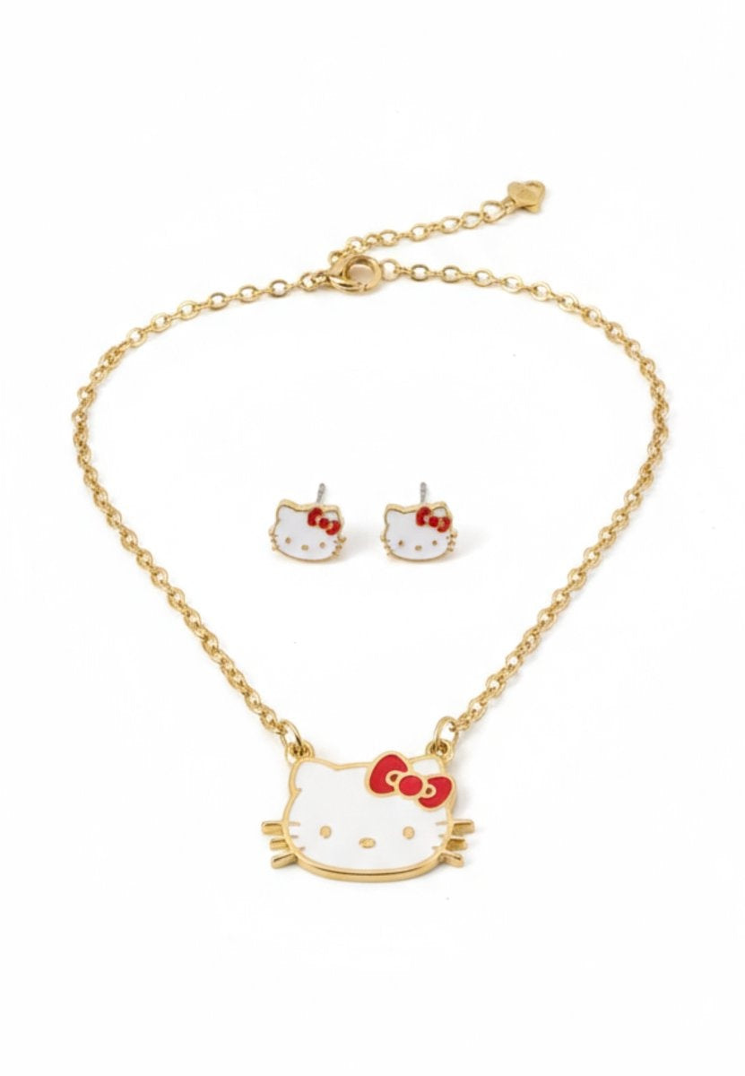 Hello kitty & friends oorbellen en ketting set