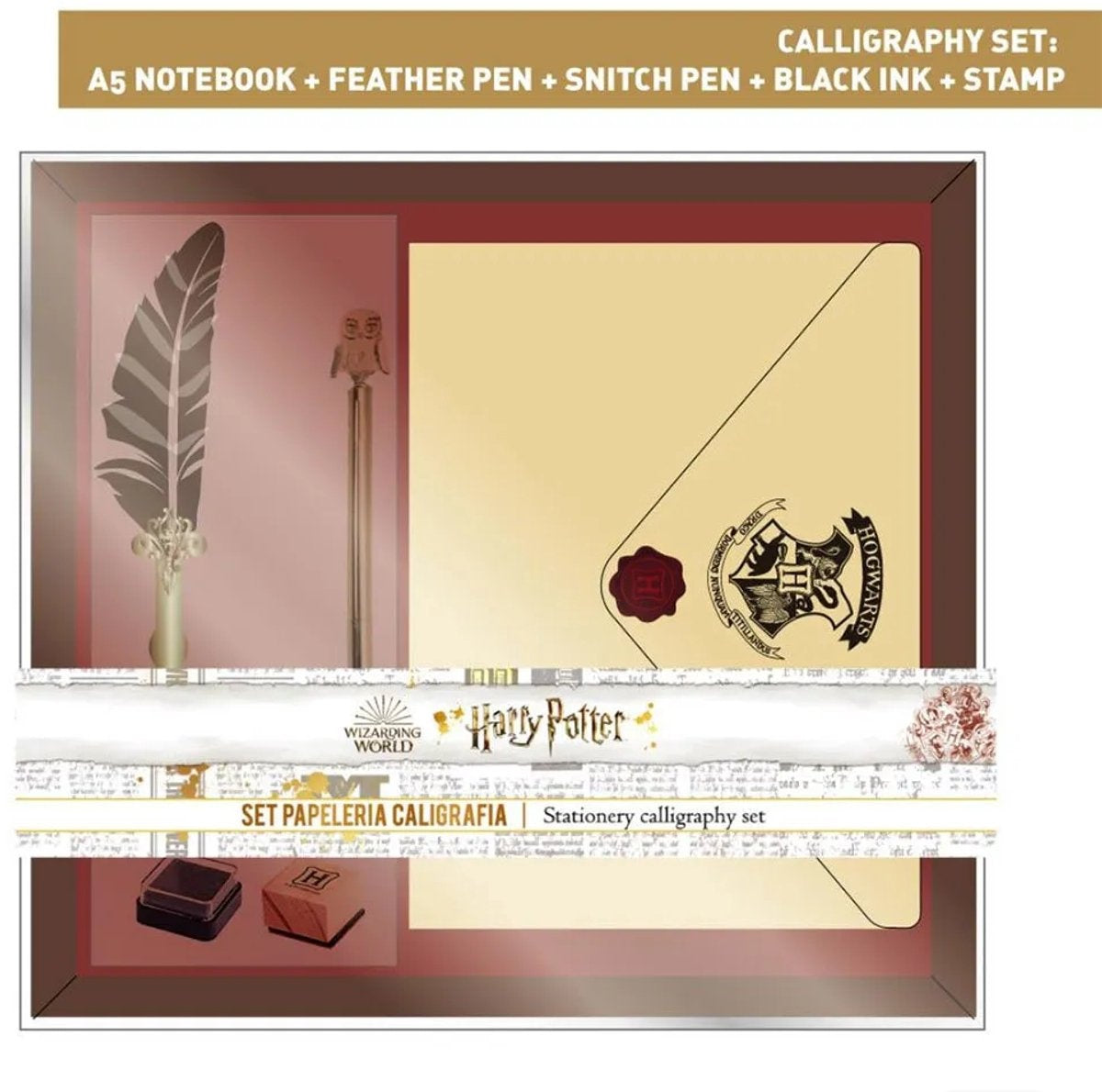 Harry Potter notebook en pen luxe schrijfset hogwarts – 6 onderdelen