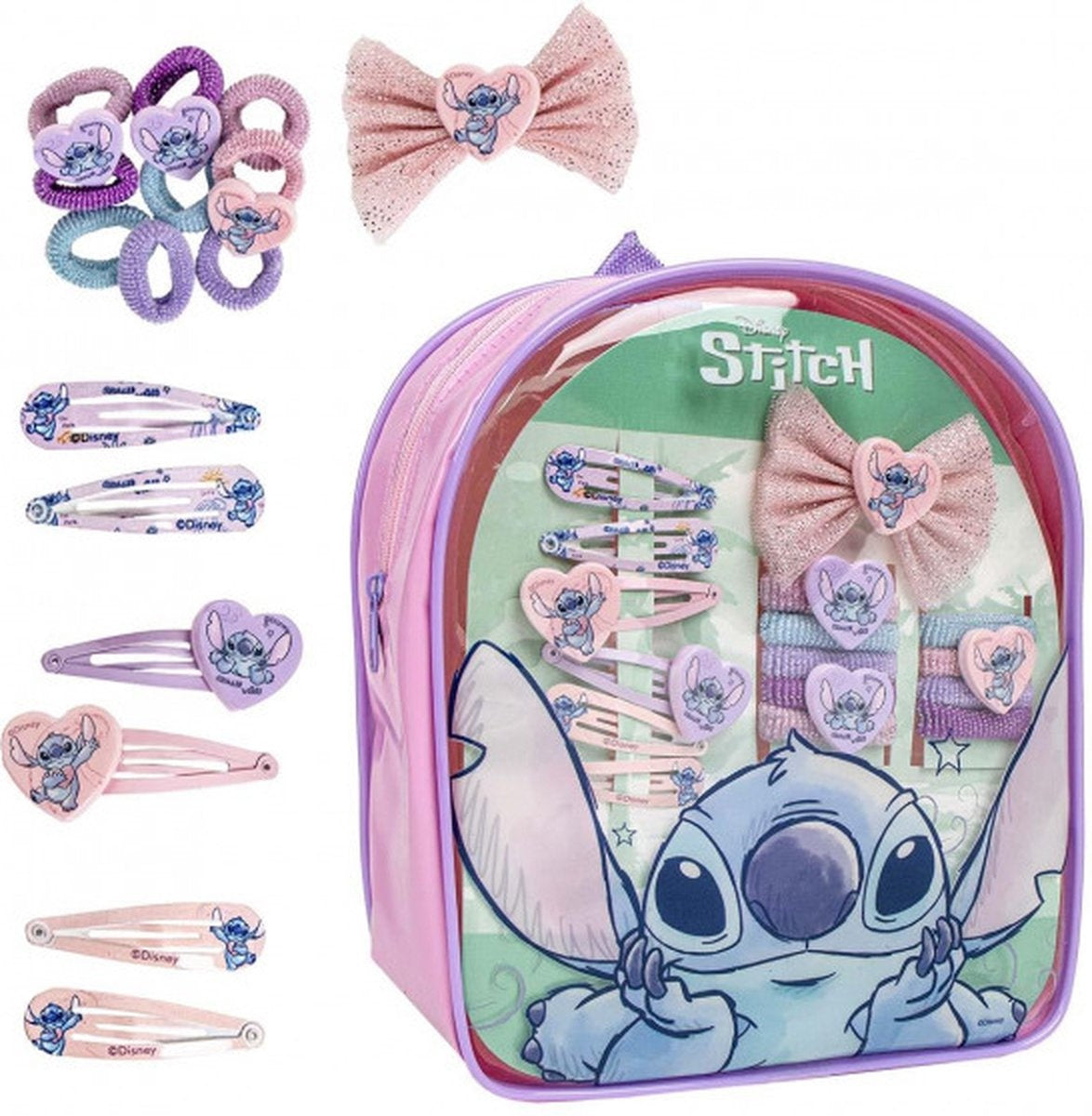 Stitch- schoonheidsset met rugzak, veelkleurig