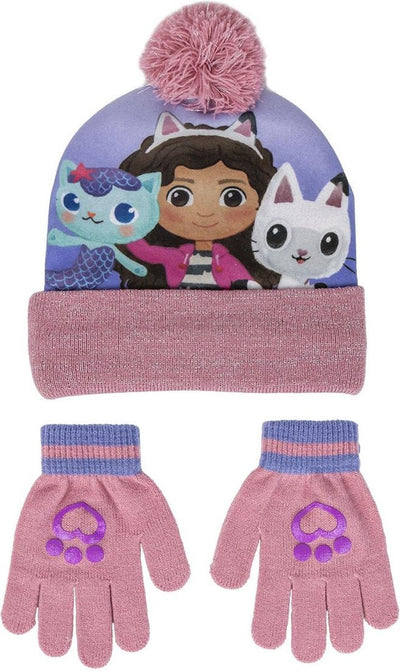 Gabby's poppenhuis winterset meisjes muts en handschoenen