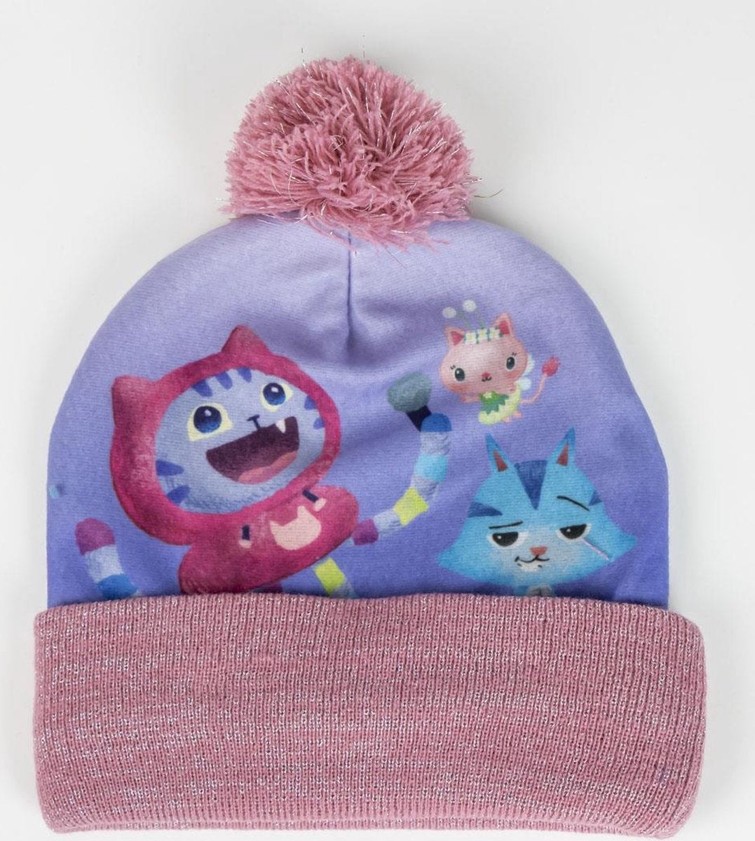 Gabby's poppenhuis winterset meisjes muts en handschoenen