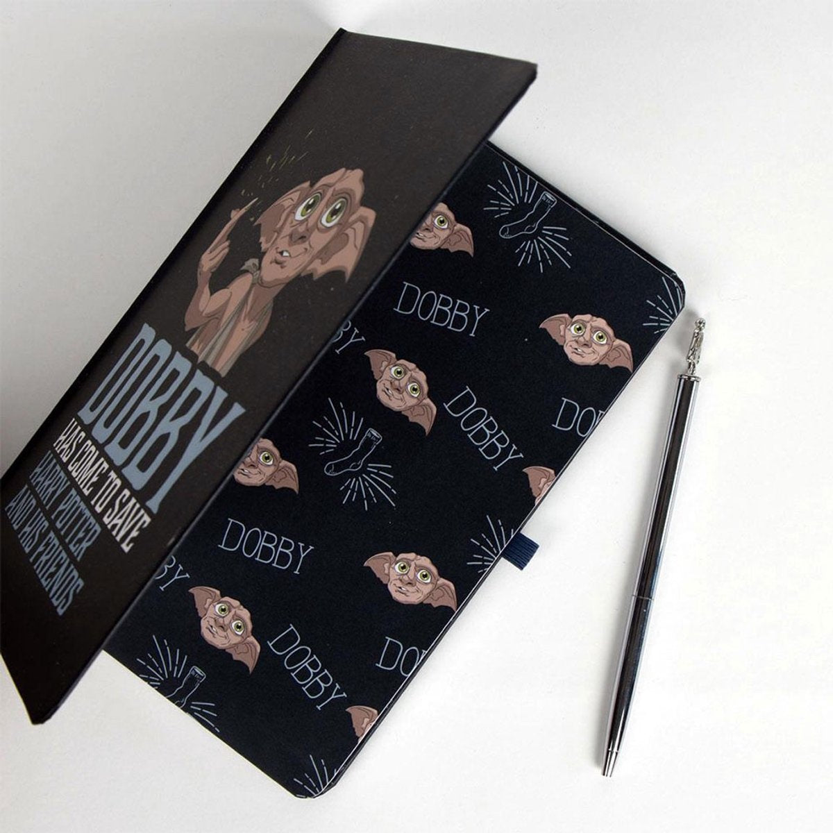 Harry Potter schrijfwaren cadeauset dobby a5 notitieboek, pen en sokken