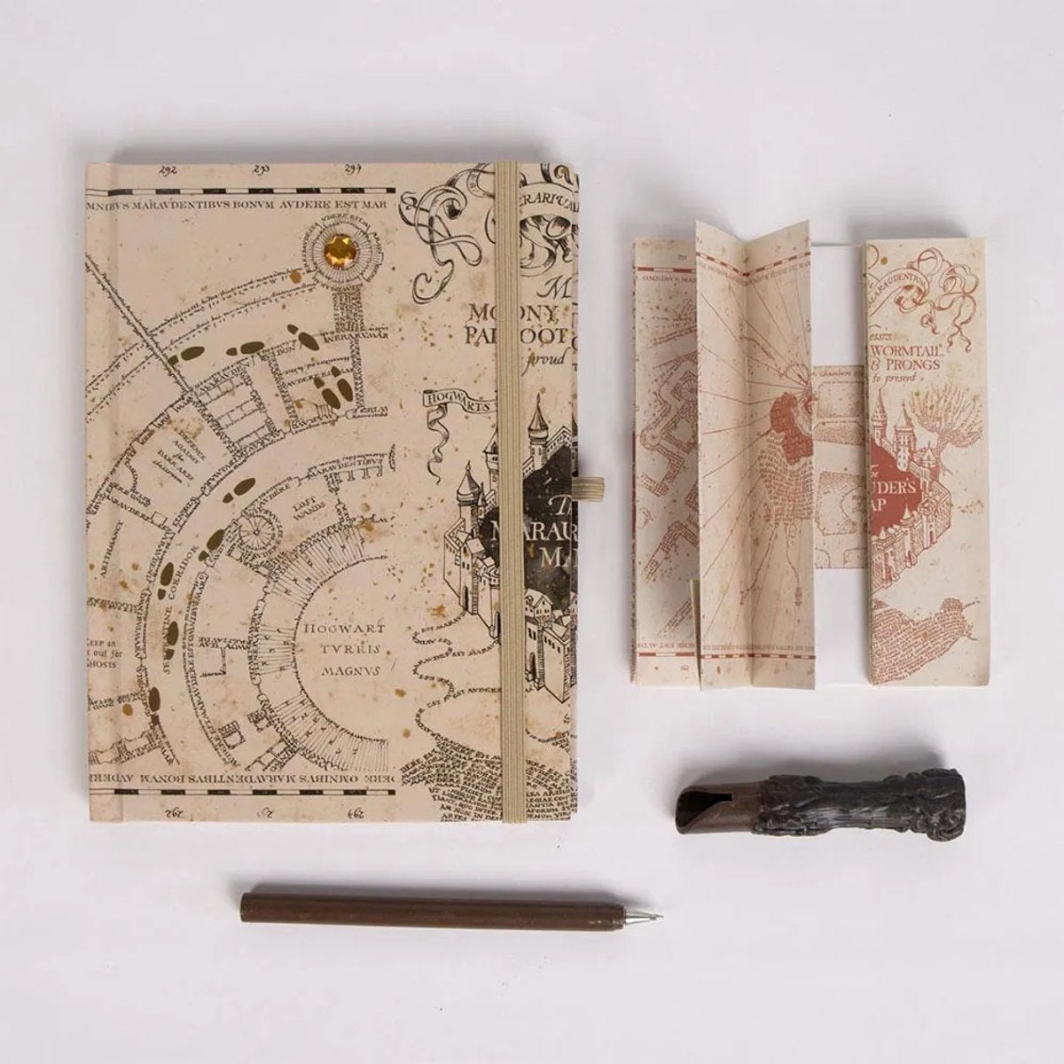 Harry Potter schrijfwaren set marauder's map 1 x notitieboek, 1 x toverstaf pen, 1 x marauder's map