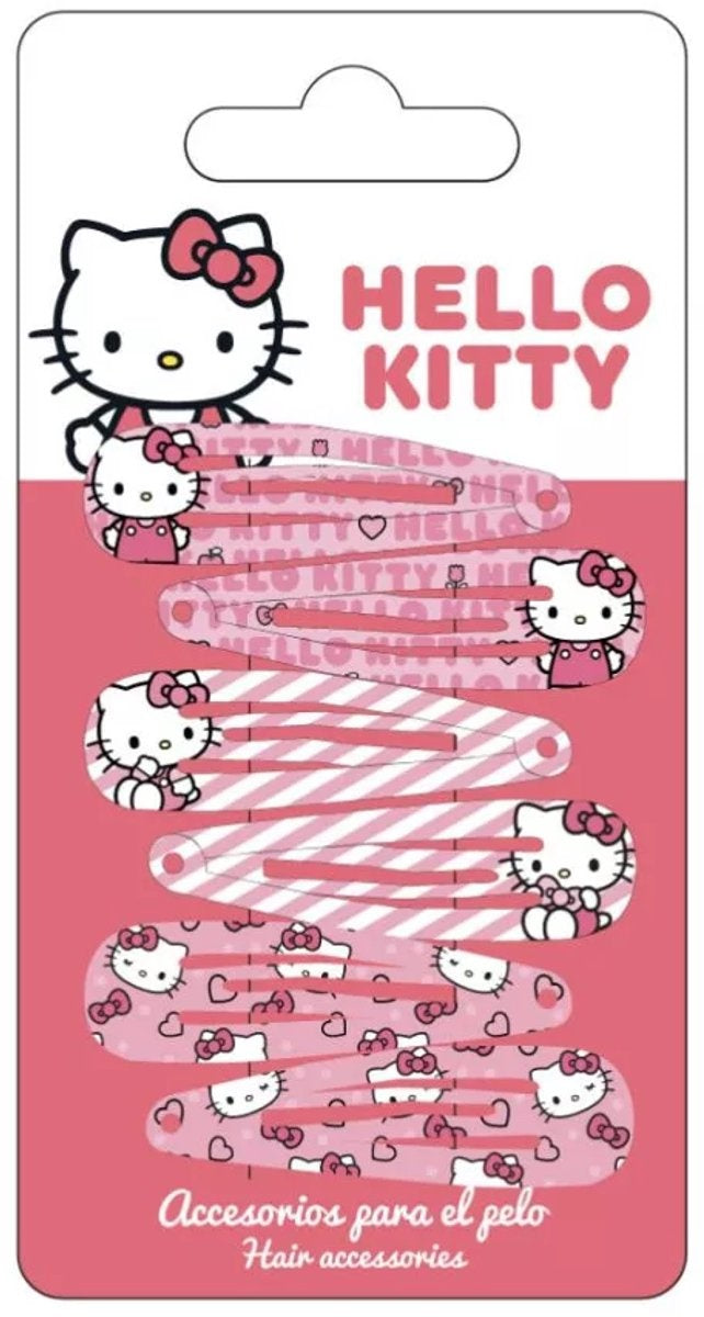 Hello kitty haarclips, 6 stuks