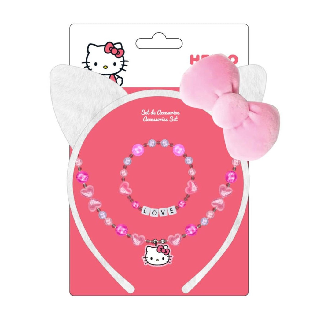 Hello kitty accessoires set, bestaande uit armband, ketting en haarband